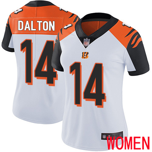 Cincinnati Bengals Limited White Women Andy Dalton Road Jersey NFL Footballl #14 Vapor Untouchable